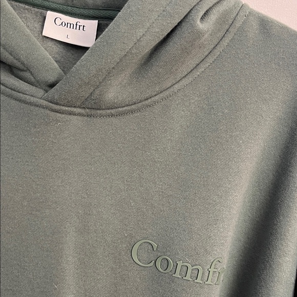 Comfy Olive Green Women's Hoodie - Picture 2 of 3